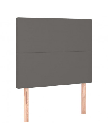 Giroletto a Molle con Materasso Grgio 80x200 cm in Similpelle