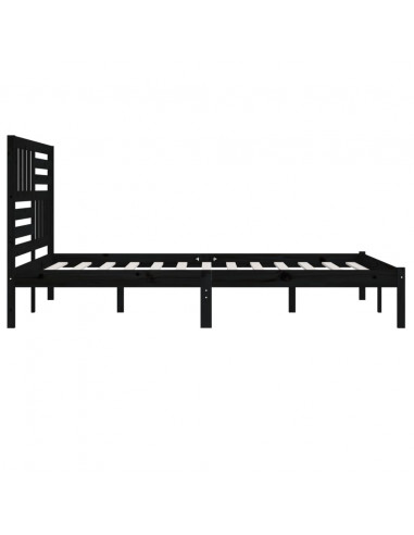 Giroletto Nero in Legno Massello di Pino 200x200 cm