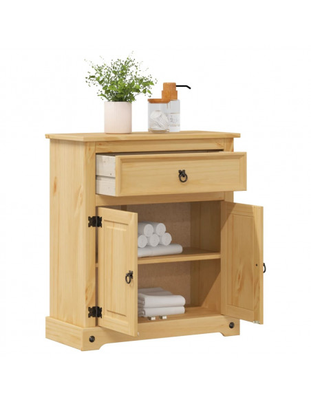Mobile da Bagno Corona 70x33x80 cm in Legno Massello di Pino