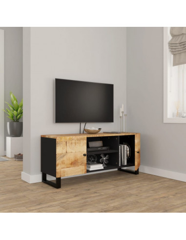Mobile Porta TV 105x33x46cm in Legno Massello di Mango