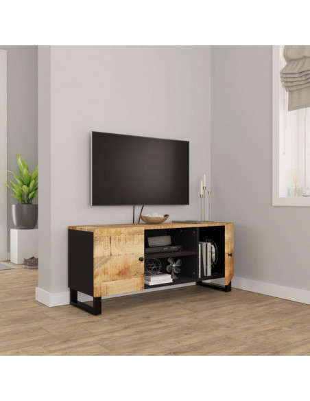 Mobile Porta TV 105x33x46cm in Legno Massello di Mango