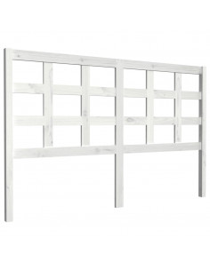 Testiera per Letto Bianca 156x4x100 cm Legno Massello di Pino 2