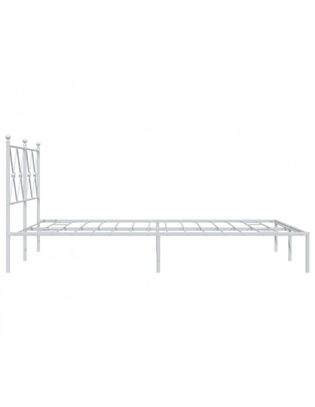 Giroletto con Testiera Metallo Bianco 135x190 cm
