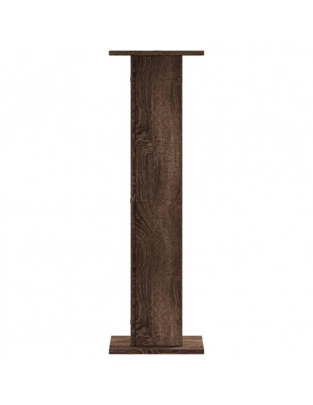 Supporti Altoparlanti 2 pz Marrone 30x30x95cm Legno Multistrato