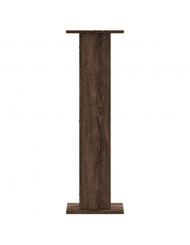 Supporti Altoparlanti 2 pz Marrone 30x30x95cm Legno Multistrato