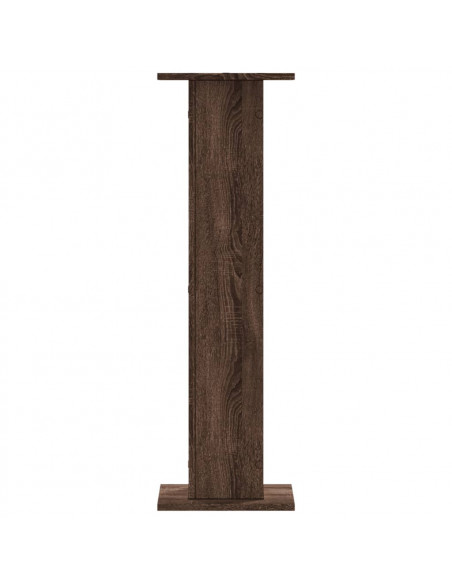 Supporti Altoparlanti 2 pz Marrone 30x30x95cm Legno Multistrato