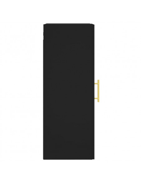 Armadietto a Muro Nero 34,5x34x90 cm in Legno Multistrato