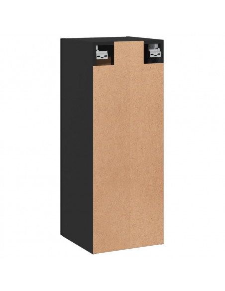 Armadietto a Muro Nero 34,5x34x90 cm in Legno Multistrato