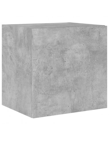 Mobili TV a Parete con Luci LED 2pz Grigio Cemento 40,5x35x40cm