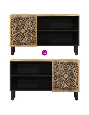 Mobile Porta TV 80x31x46 cm in Legno Massello di Mango