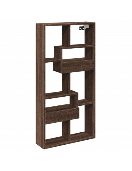 Mobile a Parete Rovere Marrone 50x15x100 cm in Truciolato