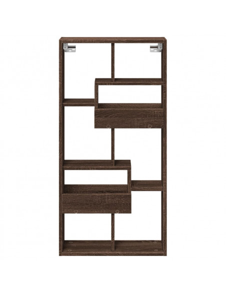 Mobile a Parete Rovere Marrone 50x15x100 cm in Truciolato