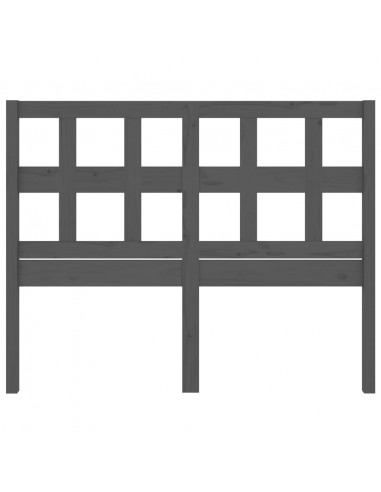 Testiera per Letto Grigia 155,5x4x100 cm Legno Massello di Pino