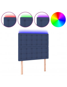 Testiera a LED Blu 100x5x118/128 cm in Tessuto 2