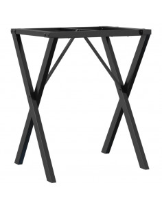 Telaio Gambe a X per Tavolo da Pranzo 40x40x73 cm in Acciaio 2