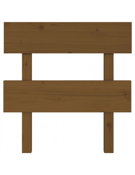 Testiera per Letto Miele 78,5x3x81 cm in Legno Massello di Pino