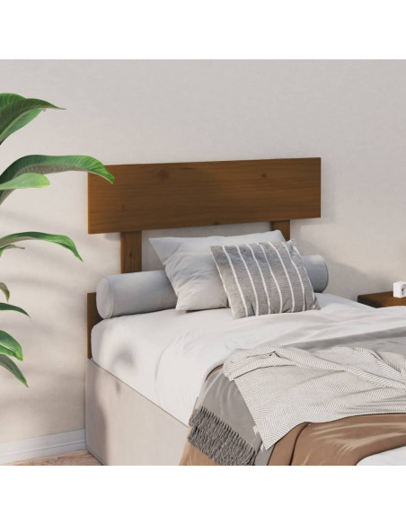 Testiera per Letto Miele 78,5x3x81 cm in Legno Massello di Pino
