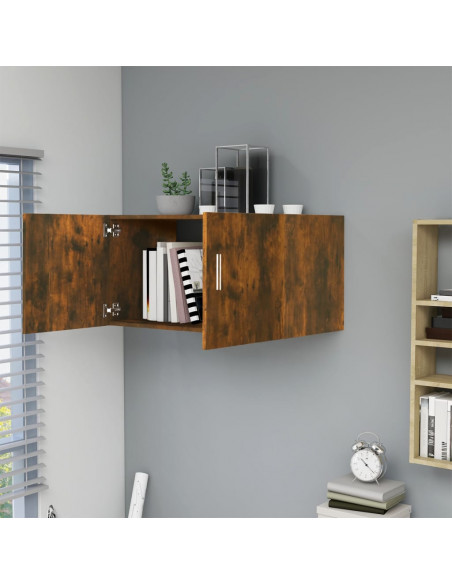 Armadietto da Parete Rovere Fumo 80x39x40 cm Legno Multistrato