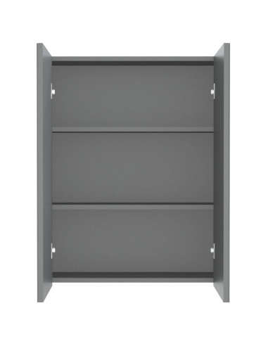 Armadietto a Specchio per Bagno 60x15x75 cm MDF Antracite