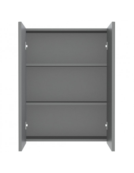 Armadietto a Specchio per Bagno 60x15x75 cm MDF Antracite