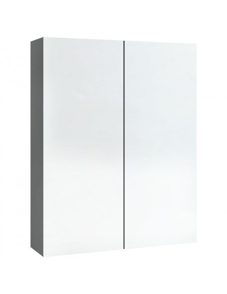 Armadietto a Specchio per Bagno 60x15x75 cm MDF Antracite