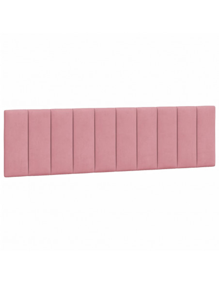 Letto con Materasso Rosa 180x200 cm in Velluto