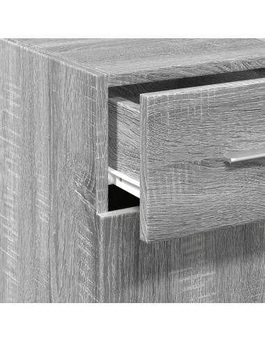 Credenza Grigio Sonoma 30x42,5x93 cm in Legno Multistrato