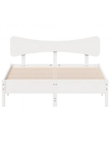 Giroletto senza Materasso Bianco 150x200 cm Legno Massello Pino