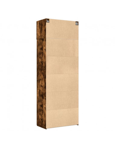 Armadietto Rovere Fumo 80x42,5x225 cm in Truciolato