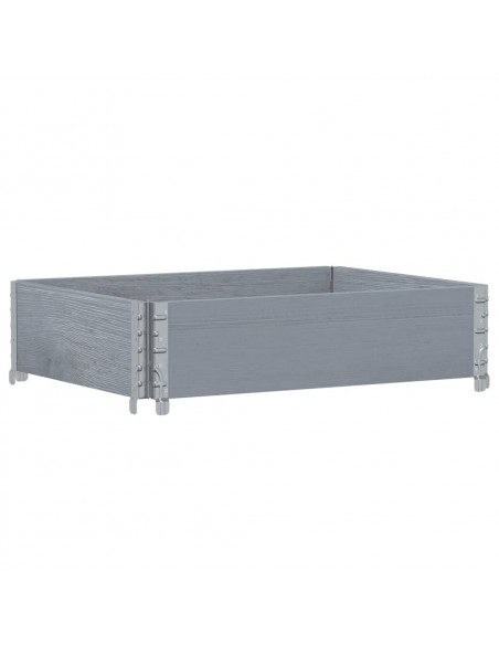 Fioriera da Giardino Grigia 80x60 cm Legno Massello di Pino