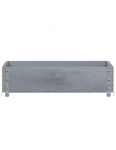 Fioriera da Giardino Grigia 80x60 cm Legno Massello di Pino