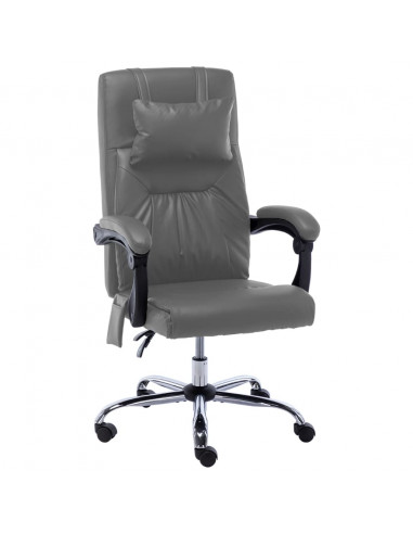 Sedia da Ufficio Massaggiante Antracite in Similpelle