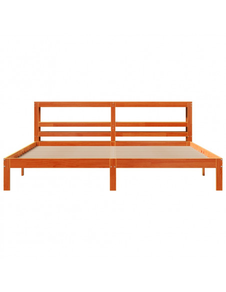 Letto senza Materasso Marrone Cera 180x200 cm in Legno di Pino