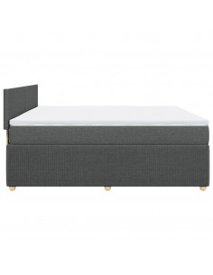 Giroletto a Molle con Materasso Grigio Scuro 180x200 cm Tessuto 2