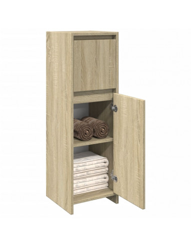 Mobile da Bagno Rovere Sonoma 30x30x95 cm in Legno Multistrato