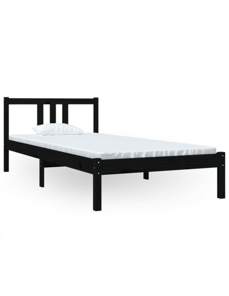 Giroletto Nero in Legno Massello 90x200 cm