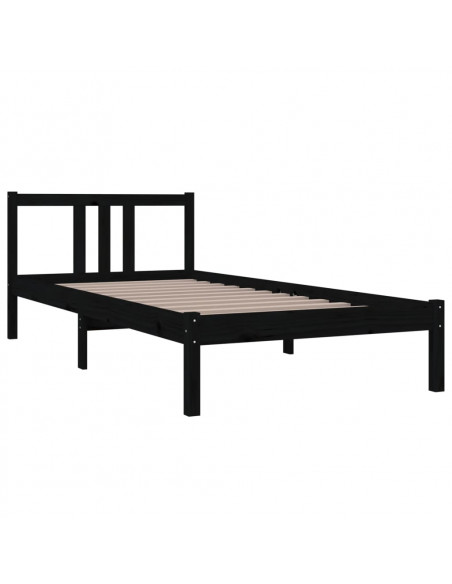 Giroletto Nero in Legno Massello 90x200 cm