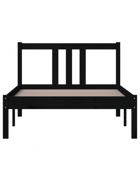 Giroletto Nero in Legno Massello 90x200 cm