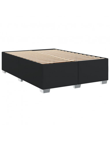 Giroletto a Molle con Materasso Nero 140x200 cm in Similpelle