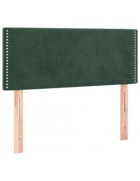 Giroletto a Molle con Materasso Verde Scuro 120x190 cm Velluto