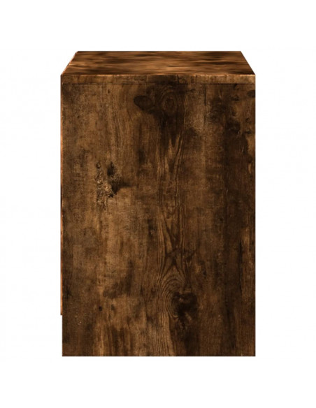Mobile Porta TV con LED Rovere Fumo 100x34x50 cm in Truciolato