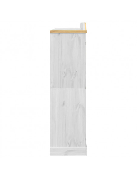 Armadio Corona Bianco 194x52x186 cm in Legno Massello di Pino