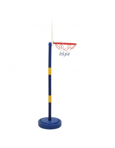Stand da Basket con Palla e Pompa Regolabile Altezza 90/121 cm