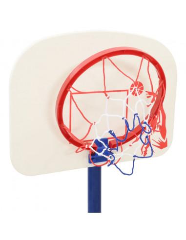 Stand da Basket con Palla e Pompa Regolabile Altezza 90/121 cm