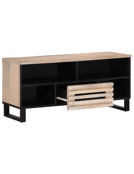 Mobile Porta TV 100x34x46 cm in Legno Massello di Mango