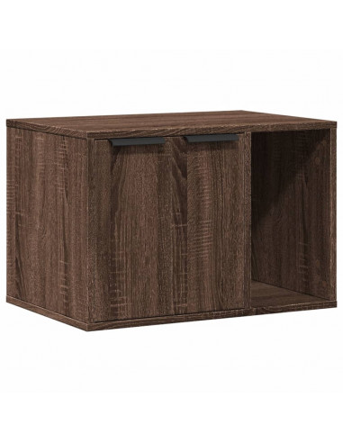 Recinto Lettiera Gatti Rovere Marrone 60x40x40 cm in Truciolato