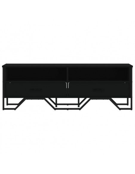 Mobile Porta TV Nero 122x34x41 cm in Legno Multistrato