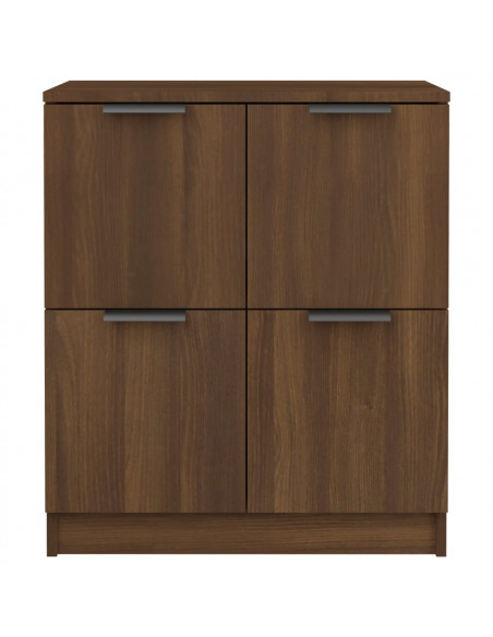 Credenze 2 pz Rovere Marrone 60x30x70 cm in Legno Multistrato