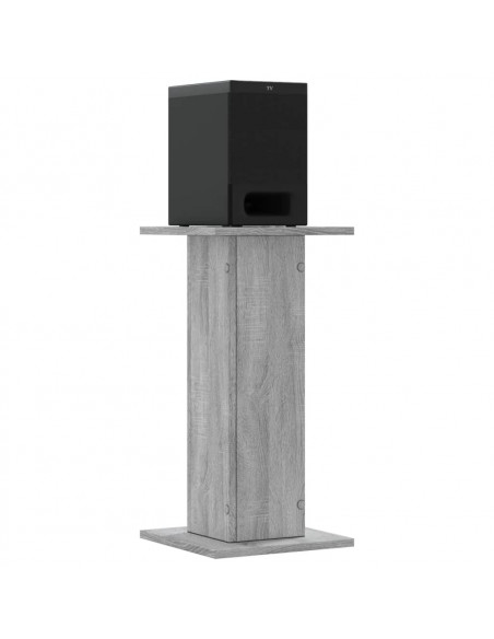 Supporti Altoparlanti 2 pz Grigio 30x30x40 cm in Multistrato