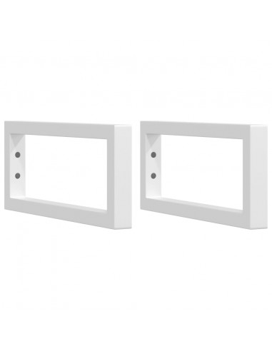 Reggimensole per Lavabo 2 pz Bianche Rettangolari in Acciaio